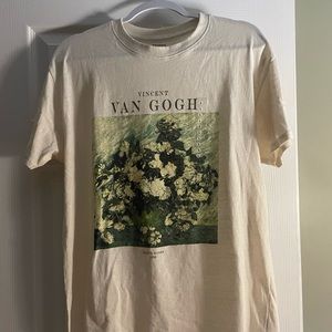 Vincent Van Gough white flowers t-shirt